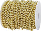 6mm Crafts Faux Pearl Beads Garland Pearl Bead Roll Strand of Pearls to Decorate Floral Centerpieces Wedding Party Favor Christmas Tree(82 Feet Gold)