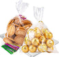 LOKIQNG Cellophane Bags Plastic Treat Bag Clear Cookie Candy Bags with Twist Ties for Party Favor Bag(200 Pack, 5x7inch)