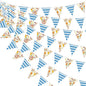 32Ft Oktoberfest Party Decorations Blue Plaid Triangle Flag Fabric Banner Pennant Garland Streamer for Oktoberfest Birthday German Baby Shower Bavarian Party Decor Supplies