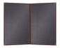 Goodsmart Pajco Style Restaurant Menu Covers – Pack of 10, Side-Loading Menu Holders, Single Stitched Edge, Clear Vinyl Menu Sleeves, Leatherette Trim, Gold Corners, Burgundy, 2 View (8.5" x 14")