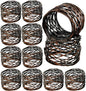 Twisted Wire Mesh Napkin Rings Holders Set of 12 - Heavy Duty Metal Napkin Rings for Décor, Dinner, Party, Wedding, Christmas, Gathering, Everyday Use, Gifting (Bronze) - CLEENTABLE