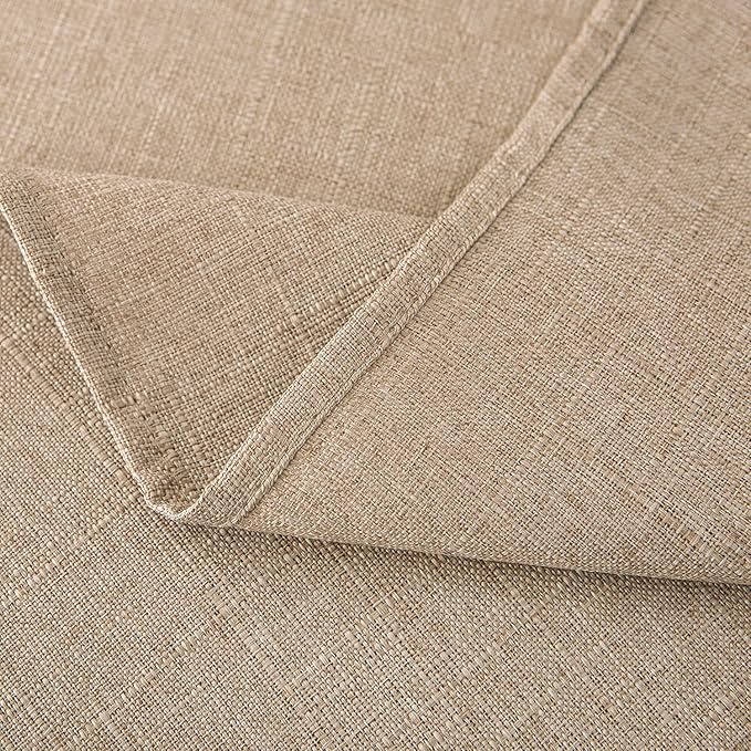 NLMUVW Linen Tablecloth for Square Tables - Burlap Textured Table Cloth Water Resistant Farmhouse Decorative Table Cover for Dining Kitchen Card, 48 x 48 Inch