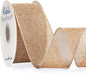 Ribbli Burlap Ribbon Continuous 20 Yard 2.5 Inch Natural Wired Ribbon for Wreaths,Big Bows,Tree Decoration,Outdoor Decoration