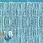 4 Pack Fringe Curtain Backdrop, 3.2Ft x 6.6Ft Light Blue Metallic Tinsel Foil Fringe Streamers Background for Photo Booth Birthday Wedding Baby Shower Easter Pool Ocean Underwater Party Decorations