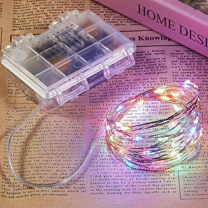 2 Pack 16.4 Ft. Battery Operated Outdoor String Lights with Remote & Timer, LED Multi Color Fairy Lights, Waterproof Twinkle Lights for Bedroom, Dorm, Mason Jar, Wedding, Party, Christmas