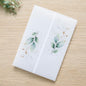 PONATIA 50PCS Vellum Jackets for 5x7 Invitation Cards - 135GSM Green Leaves Vellum Sleeves, 5x7'' Clear Jackets Wedding Invitations Wraps - Transparent Card Jackets