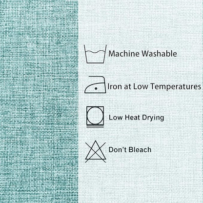 Hiasan Faux Linen Rectangle Tablecloth - Wrinkle and Stain Resistant Washable Table Cloth for Kitchen Dining Room Holiday Table Cover for Party Dinner, Aqua, 60 x 84 Inch