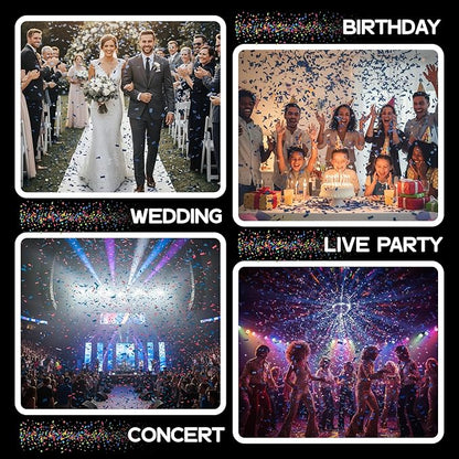 Ultimate Confetti, Dark Blue Biodegradable Confetti - Rectangular Flame-Resistant Tissue Paper Confetti for Cannon and Launcher use – Best for Gender Reveal, Parties, and Concerts - 20 lb, 320 oz