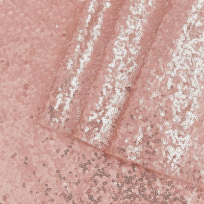 Square Rosegold Sequin Tablecloth- 50x50 inch, Seamless Sparkle and Glitter Party Table Cloth, Shiny&Elegant for Wedding Birthday Ceremony Prom Table Decorations