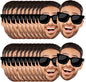 Big Dot of Happiness Custom Photo Sunglasses - Personalized Party DIY Shaped Fun Face Cut-Outs - 24 Count