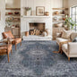 Bloom Rugs Washable Non-Slip 9' x 12' Rug - Dark Teal Traditional Medallion Area Rug for Living Room, Bedroom, Dining Room, and Kitchen - Exact Size: 9' x 12'