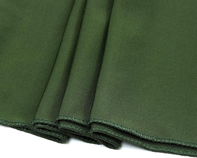 MDS Pack of 200 Spandex Chair Sashes Bows Elastic Stretch Dining Chair Bands Ties Without Slider Buckle Universal fits for Wedding Baby Shower Birthday Party Banquet Event Decoration - Olive Green