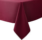Biscaynebay Textured Fabric Christmas Rectangle Tablecloths 90x132, Burgundy Water Resistant Tablecloths for Dining, Kitchen, Wedding, Parties etc. Machine Washable
