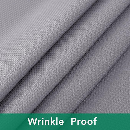 Biscaynebay Textured Fabric Square Tablecloths 70x70 Inches, Silver Grey Water Resistant Spill Proof Card Table Cloth Folding Table Cover for Dining, Kitchen, Wedding and Parties, Machine Washable
