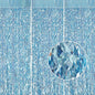3 Pack 3.3 ft x 6.6 ft Tinsel Foil Fringe Curtain Blue - Foil Fringe Backdrop Wall Curtains for Baby Shower,Mermaid,Under The Sea,Ocean,Frozen Party Decorations