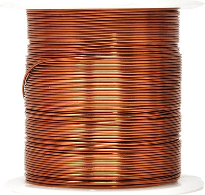 Mandala Crafts 22 Gauge Anodized Aluminum Craft Wire for Jewelry Making - 450 FT Colored Flexible Silver Copper Purple Gold Brown Red Wire - Bendable for Bonsai Armature Crafting Sculpting