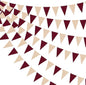 Burgundy Party Decorations Maroon Champagne Gold Triangle Banner Flag Bunting Pennant for Birthday Engagement Wedding Bridal Shower Baby Shower Anniversary Bachelorette Hen Party Decorations Supplies