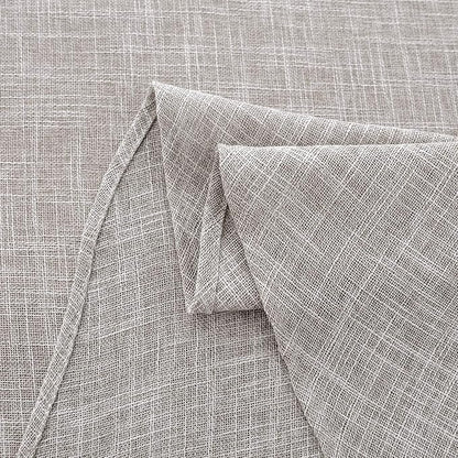 maxmill Flaxy Faux Linen Tablecloth with 2-Tone Slubby Texture Wrinkle Resistant Anti-Shrink Soft Table Cloth for Kitchen Dining Restaurant Tabletop for Event Holiday Dinner Round 70 Inch Linen