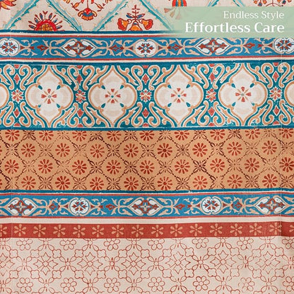 Maison d' Hermine Table Runner 100% Cotton Single Layer Table Runners 108 inches Long for Thanksgiving Christmas Decorations Home Kitchen Dining Party Wedding (Romane, 14.5" x 108")