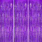 3 Pack Foil Fringe Backdrop - Purple Shiny Tinsel Curtains for Party Decoration/Photo Booth Props - 3.3x8.2 FT Metallic Foil Backdrop for Birthday, Wedding, Graduation, Christmas.