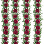 Dolicer 4Pcs 26Ft Artificial Eucalyptus Garlands with Flowers - 8 Roses, Faux Floral Greenery Garlands Fake Flowers Vines for Wedding Table Centerpieces Arch Party Ceremony Backdrop Decor (Red)