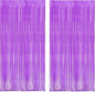 BRAVESHINE Tinsel Photo Backdrop Curtains - 2Pcs 3.2x8.2ft Pastel Purple Foil Fringe Streamer Curtain for Halloween/Easter Birthdays Bachelorette Valentines Mermaid Butterfly Party Decorations