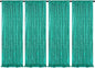 Backdrop Curtains for Mermaid Party Decor - 4 Panels 2FT x 8FT Lake Green Sequin Background Drapes for Wedding Bridal Birthday Party