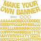 BEISHIDA 116 PCS A-Z Glitter Gold DIY Letter Banner Kit Make Your Own Banner，Including 111 Letters and Numbers 3 Rope and 2 Threading Device,Customized for Birthday Graduation Wedding Party Decor