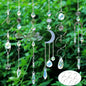 Sun Catchers, 6 Pieces Colorful Suncatchers Decorative Hanging Clear Crystal Prism Rainbow with Silver Moon Sun Metal Forms Suncatcher Kit for Window Indoor Outdoor Car Mirror Decor Xmas Gift