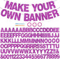 BEISHIDA 116 PCS A-Z Glitter Purple DIY Letter Banner Kit Make Your Own Banner，Including 111 Letters and Numbers 3 Rope and 2 Threading Device,Customized for Birthday Graduation Wedding Party Decor