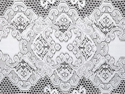 Juvale Rectangular Lace Tablecloth - White Lace, 54 x 72 in Vintage Floral Scalloped Polyester - Wedding & Tea Party Table Cloth & Baby Shower Tablecloth