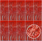 Red Tinsel Foil Fringe Curtains Wavy Backdrop for Parties Sparkle Metallic Wavy Foil Fringe Backdrop Curtain for Party Decorations Photo Booth Props Birthday Graduation Wedding Valentines Decor