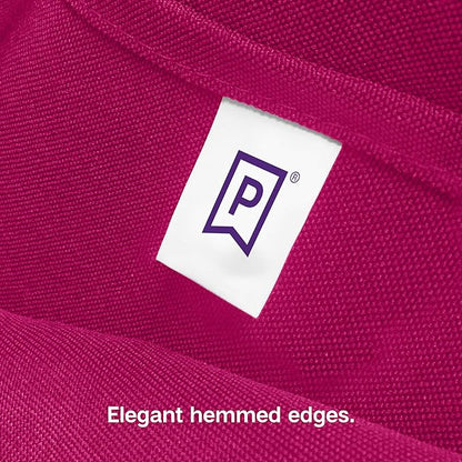 Gee Di Moda Square Tablecloth - 70 x 70 Inch Fuchsia Table Cloth for Medium Square or Round Tables - Heavy Duty Washable Fabric - for Buffet Table, Holiday Party, Dinner, Wedding & Baby Shower