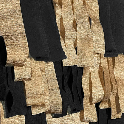 PartyWoo Black Crepe Paper Streamers 4 Rolls 328 ft Pack of Black Crepe Paper for Graduation Halloween New Year Anniversary Birthday Party Decorations (1.8 Inch x 82 Ft/Roll), Black-19
