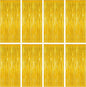 8 Pack 2025 Graduation Party Decorations, 3.28 FT x 7.05 FT Gold Backdrop, Metallic Graduation Photo Backdrop Grad Foil Curtains Party Streamer, Class of 2025 Decorations Grad Decor