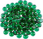Galashield Flat Glass Marbles for Vases Green Glass Gems Beads Pebbles Vase Filler (1 LB, Approx. 105 PCS)