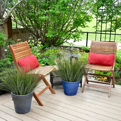 48PCS 17.3" Fake Plants Artificial Wheat Grass Greenery Plastic Plants Fake Grass Artificial Plants for Outdoor Decor Artificial Grass Plant with Greenery Stems for Indoor Home Decoration
