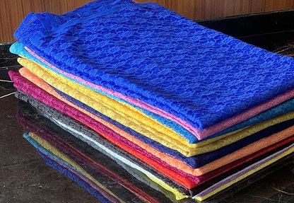 MDS Pack of 20 Wedding 12 x 108 inches Lace Table Runner for Wedding, Decorations for Birthday Parties, Banquets, Graduations, Engagements, and Runners fit Rectangle, Round Table- Baby Blue