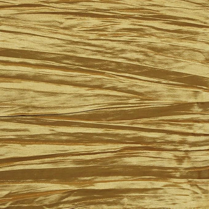 YOUR CHAIR COVERS - 90 x 132 inch Rectangular Crinkle Taffeta Tablecloth - Gold, Rectangle Table Linens for 6 ft Rectangular Tables, Wedding Crushed Table Cloth