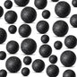 150 Pieces Vase Filler Faux Pearls Vase Makeup Beads No Hole Gloss Bead Mixed Sizes Round Pearl for Home Party Wedding Decor, 8/14/20 mm(Glitter Black)