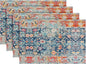 Snycler Table Runner Boho Table Runners Vintage Elegant Farmhouse Table Center Linen Decor for Home Dining Party Entrance (12x18 Inch,Set of 4) Boho-Blue&Red