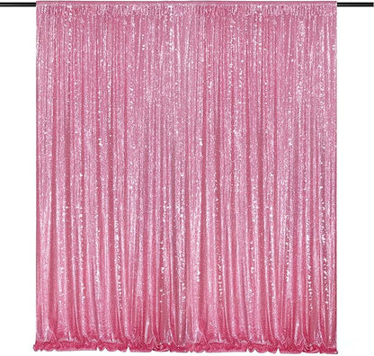 Blush Pink Sequin Backdrop Glitter Backdrop Curtains 10ft x 10ft Glitter Background for Party Baby Shower Wedding Decorations