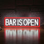 Bar Is Open Neon Sign for Wall Decor,USB Powered Led Bar Neon Sign Open Light up Sign for Pub Beer Party Business Window(15.75 * 4.72In)