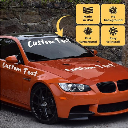 Custom Decals for Cars - Personalized Vinyl Lettering Decal - Custom Vinyl Lettering for Car - Waterproof Personalized Decal Stickers - Car Lettering