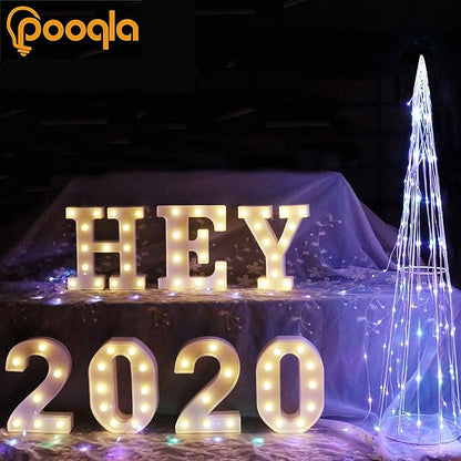 Pooqla LED Marquee Letter Lights Sign, Light Up Alphabet Letter for Home Party Wedding Decoration O