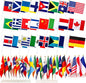 200 Countries International Stick Flags of the World Small Mini Hand Held Flags for Olympics,International Festival,8.2 x 5.5 Inch
