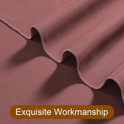 DWCN 10x7 FT Dusty Rose Backdrop Curtains for Parties, Photography Backdrop Drapes with Rod Pockets for Wedding Decorations Stage Birthday Family Gatherings, 2 Panels 5ft x 7ft