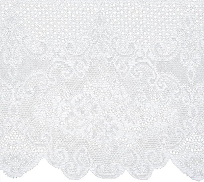 Juvale Lace Tablecloth - 60 x 97-Inch White Rectangular Table Cloth - Vintage Floral Scalloped Edge Elegant Dainty Tea Party Tablecloth & Wedding Reception Decor