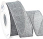 Ribbli Burlap Wired Burlap,1-1/2 Inch x 10 Yard,Silver
