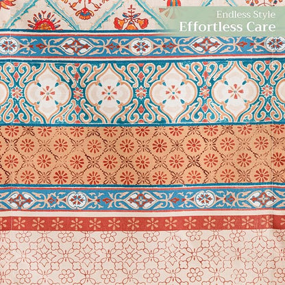 Maison d' Hermine Table Runner 100% Cotton Double Layer Table Runners 72 inches Long for Thanksgiving Christmas Decorations Home Kitchen Dining Party Wedding (Romane, 14.5" x 72")